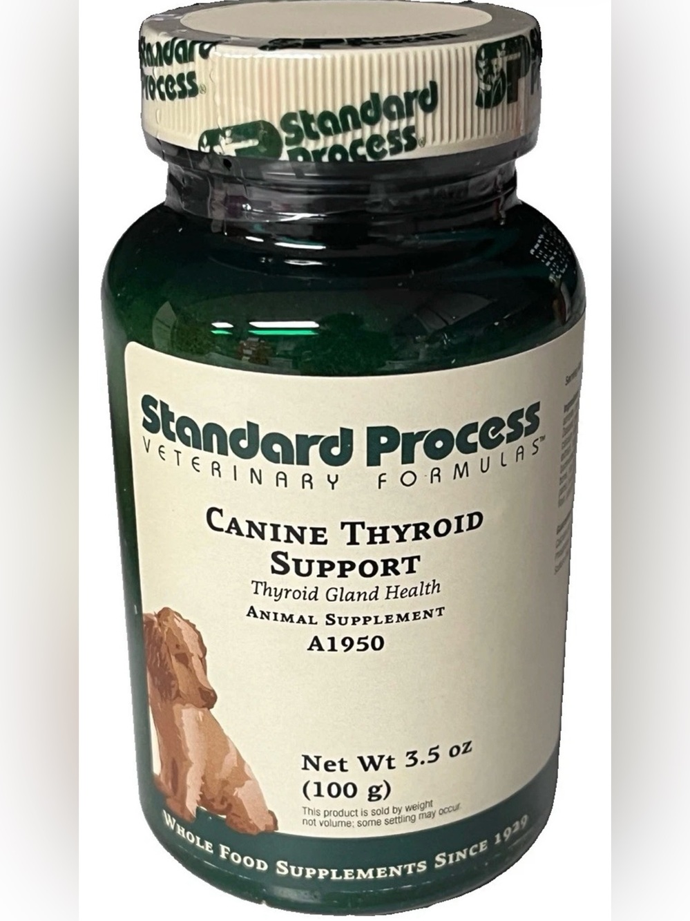 Standard Process Whole Food Supplement Canine Thyroid Support 3.5 Grams/100 oz